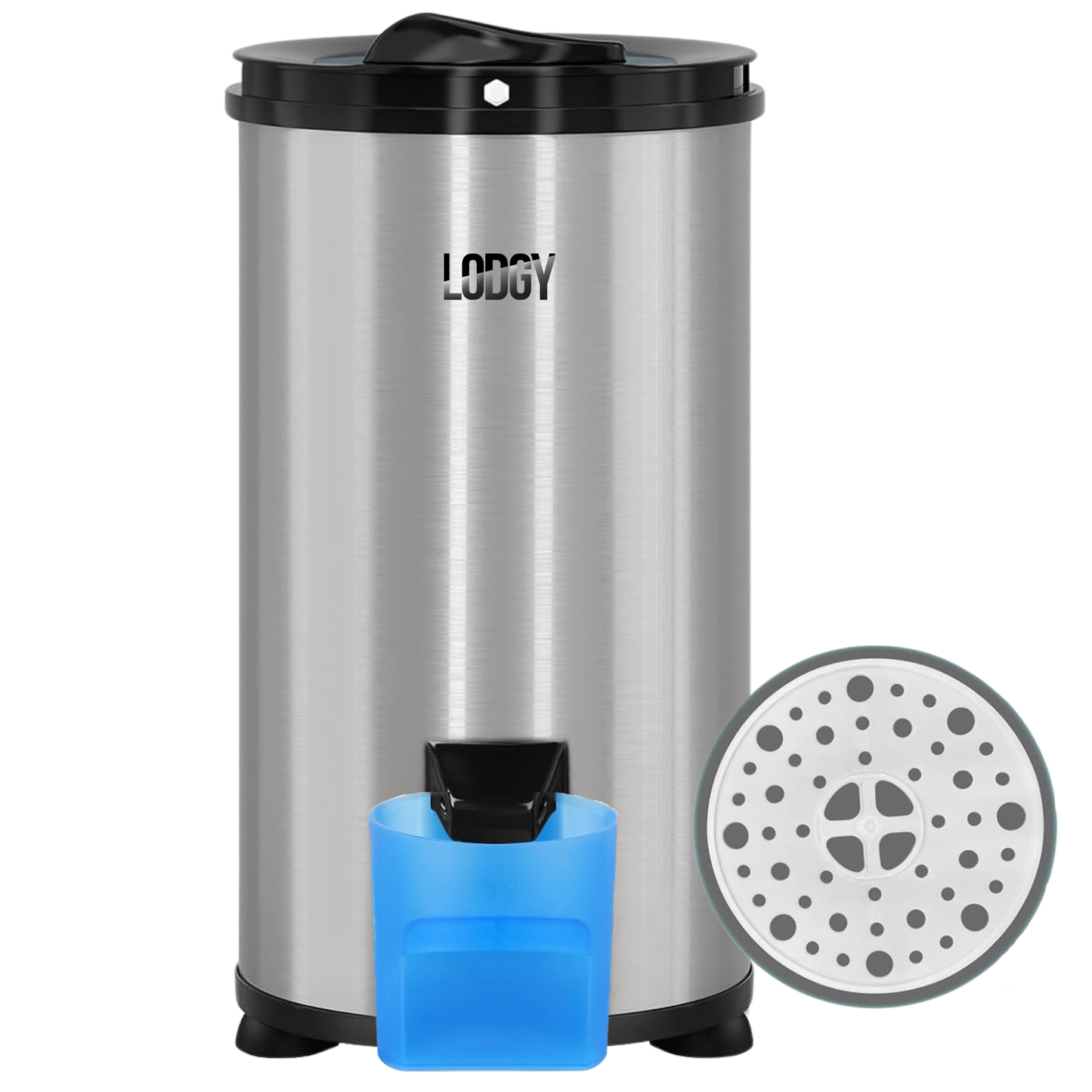 Lodgy wascentrifuge 6 kg RVS-look vooraanzicht