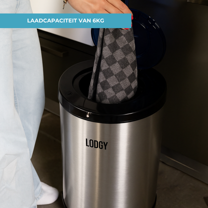 Lodgy wascentrifuge 6 kg RVS-look in de wasruimte