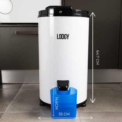 Lodgy witte wascentrifuge 6 kg compact formaat